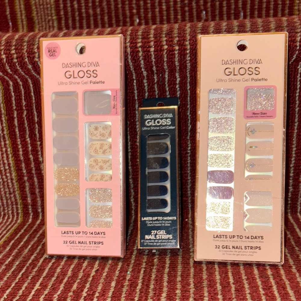 “Dashing Diva Gel Nail Strips” Lot of 3 (NEW)!